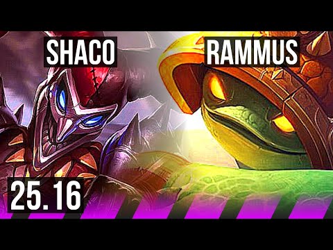 SHACO & Varus vs RAMMUS & Sivir (SUP) | 5/3/13, 500+ games | KR Grandmaster | 25.16