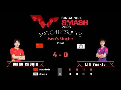 SGP SMASH 2026 | MS - F | WANG Chuqin🦁 - LIN Yun-Ju