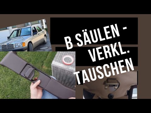 w201 190er B-Säule Verkleidung  entfernen demontieren