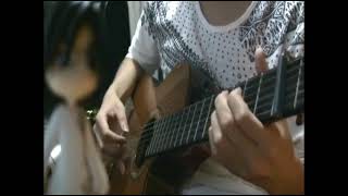 【クレしん】「月灯りふんわり落ちてくる夜」アコギで弾いてみた "Tsukiakari Funwari Ochite Kuru Yoru" by Osamuraisan