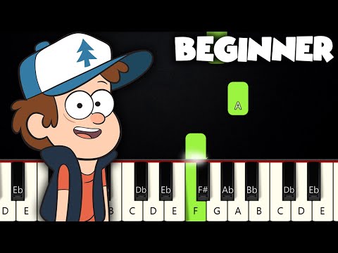 Gravity Falls Theme | BEGINNER PIANO TUTORIAL + SHEET MUSIC by Betacustic