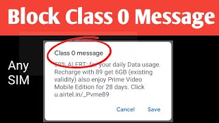 How to Stop Class 0 Message on Android - Disable Flash Message