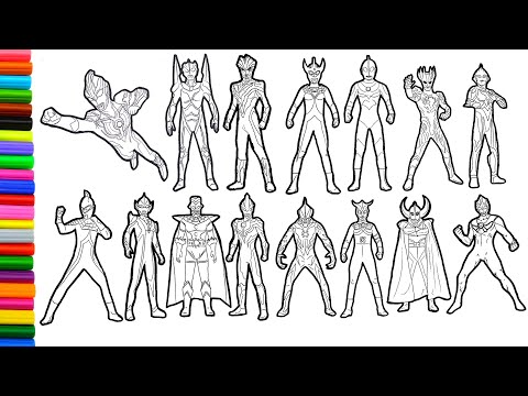 Vẽ Siêu Nhân Điện Quang, Siêu Nhân Gao và Siêu Nhân Tiga | Dạy Bé vẽ Và Tô Màu Tuyệt Đẹp