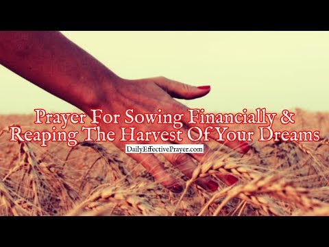 Prayer For Sowing Financially and Reaping The Harvest Of Your Dreams Video