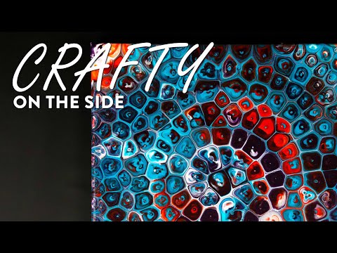 Chameleon cell swirl! Acrylic fluid art with silicone oil - high flow pour on spinning stand!