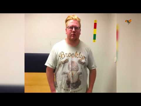 Här grips Edvin Gyllensvaan som är misstänkt för dubbelmordet i Mantorp