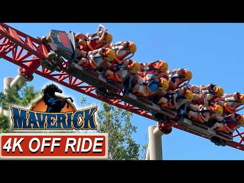 Off-ride footage of a Maverick train