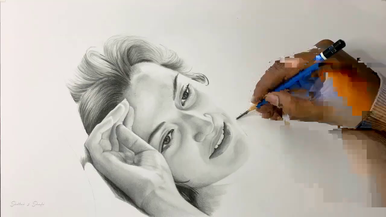 realistic pencil drawing titanic rose by sketch and shade