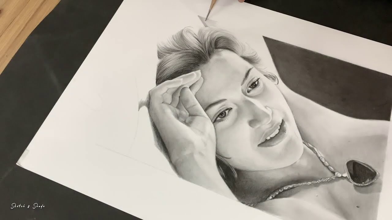 Realistic pencil Drawing titanic rose by sketch and shade Videos