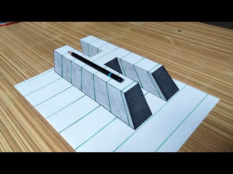How to prepare a 3d H drawing || 3d H drawing