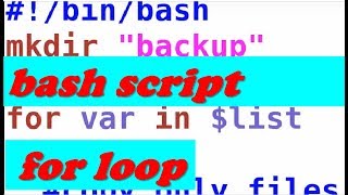 Short lecture - bash scripts 5: bash for loop - copy files using for loop
