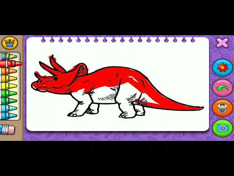 COLORING DINOSAUR | TRICERATOPS
