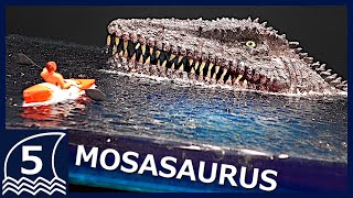 Completion of the diorama! A man kayaking encounters a MOSASAURUS【Sea monster/モササウルスのジオラマ/dinosaur】