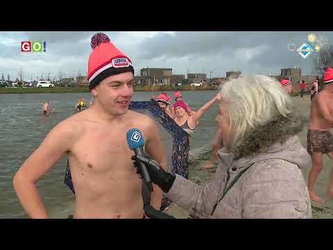 Nieuwjaarsduik Baluwestad - RTV GO! Omroep Gemeente Oldambt