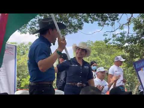 Alirio y los candidatos del Centro Democrático en Villanueva, Casanare.