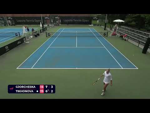 Lina Gjorcheska [4] (MKD) vs Anastasia Tikhonova (RUS) // 7-6 4-6 4-6 // W50 Lopota // 2nd Round