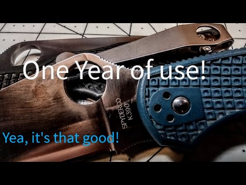 Spyderco k390. one whole year of use. How did it do? Good? Great? Or is it trash? I think you know..
