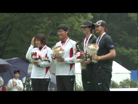 Recurve Mixed Team Awards Ceremony - Tokyo - Archery World Cup 2012