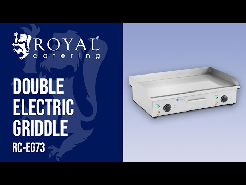 видео - Двоен електрически грил - 73 см - Royal Catering - гладък - 2 x 2200 W