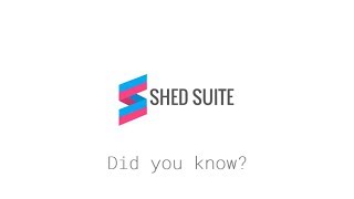 Did you know you also get an RTO account with your Shed Suite account