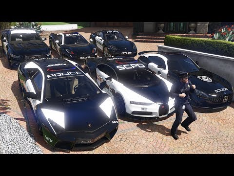 GTA 5 - Stealing Luxury Police Cars with Michael! (Real Life Cars #04)
