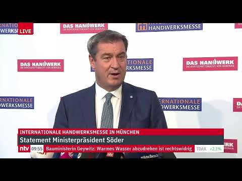 LIVE: Robert Habeck und Markus Söder besuchen die Handwerksmesse