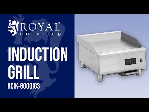 video - Grătar cu inducție - 600 x 520 mm - neted - 6000 W - Royal Catering