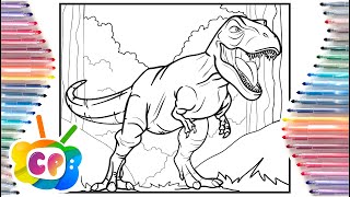 T Rex Coloring Pages / Tyrannosaurus Rex / Coloring of Dinosaurs