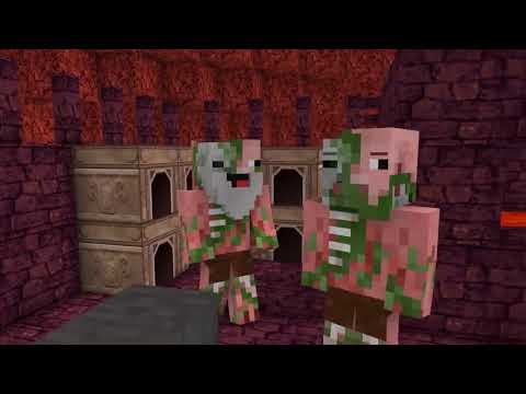 CrazyDek! Zombie Pigman Life 1 2   Minecraft animation
