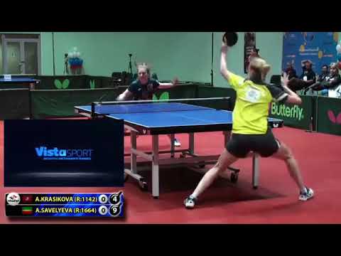 УДАР с ПОВОРОТОМ на 360 KRASIKOVA - SAVELYEVA Moscow RUSSIAN Team Championship #tabletennis