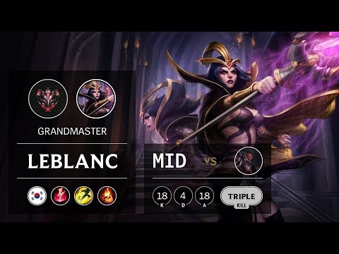 LeBlanc Mid vs Lucian - KR Grandmaster Patch 10.2