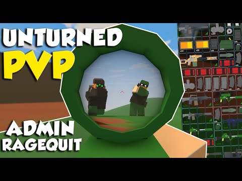 Unturned PvP - Abusing Admin Rage Quit Server (Solo Survival)