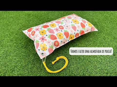 Como fazer uma almofada de praia - passo a passo de costura criativa
