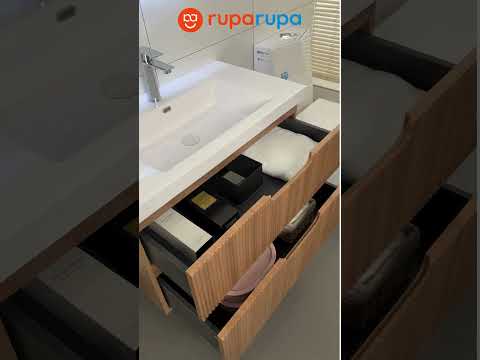Gambar Acroz Barbara Set Kabinet Kamar Mandi PVC 80 cm