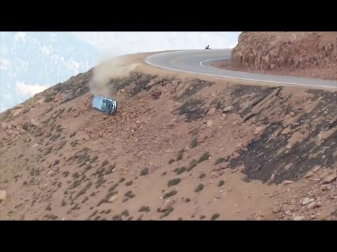 Jeremy Foley's crash at the 2012 Pikes Peak International Hill Climb - Multiple Angles