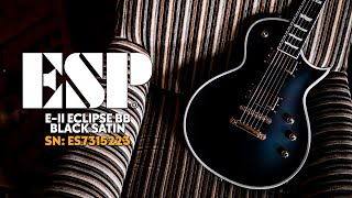 Video thumbnail for Peach Picks! | ESP E-II Eclipse BB | Black Satin | SN: ES2294223 by Peach Guitars