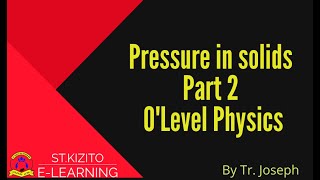 Pressure in solids Part 2
