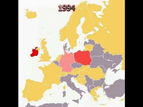 Eurovision song contest geography in one minute (1958-2015)