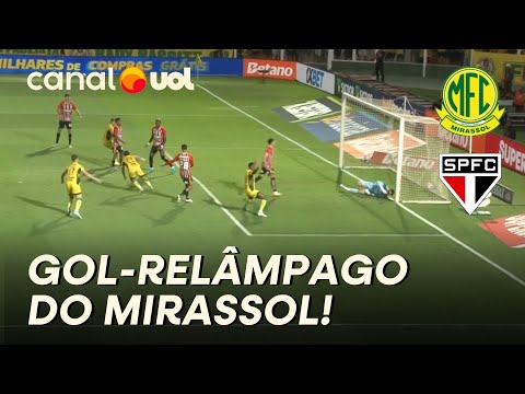 MIRASSOL ABRE O PLACAR CONTRA O SÃO PAULO NO 1º MINUTO DE JOGO: GOL MAIS RÁPIDO DO BRASILEIRÃO 2025!