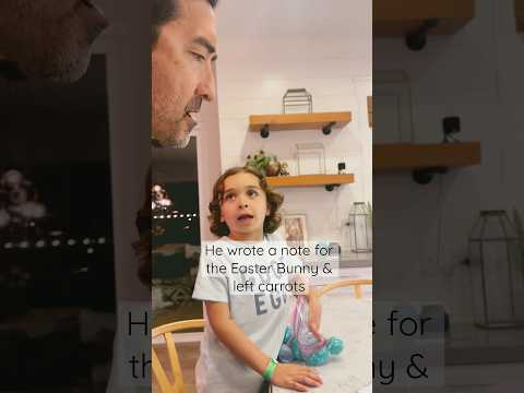 The cutest leaving carrots and notes for the #easterbunny  🐣🐰  #easter #fam