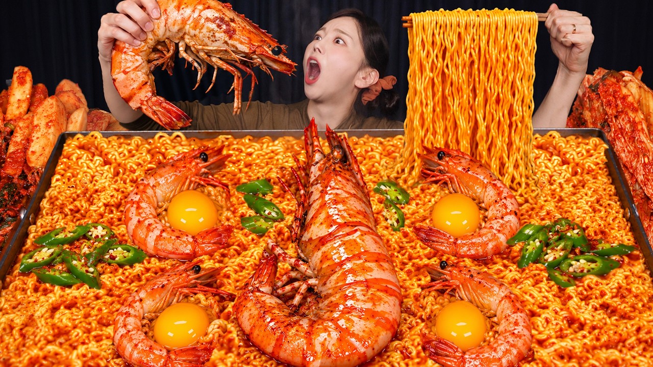 킹타이거 새우 라면🦐 청양고추 듬뿍! 얼큰한 해물 라면 먹방 King Tiger Shrimp Ramen 🔥Mukbang Ssoyoung ASMR