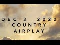 Billboard Top 60 Country Airplay Dec 3 2022