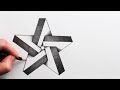 How To Draw An Impossible 3D Star Narrated Step By Step