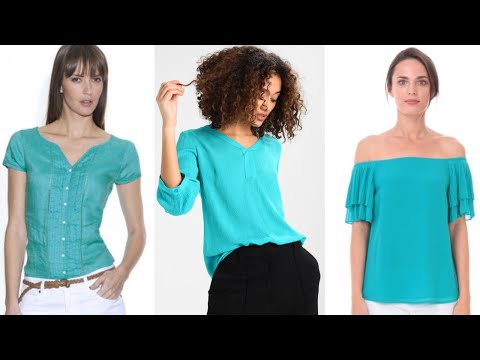 BLUSAS ELEGANTES Y BONITAS DE color TURQUESA / Fashion Love