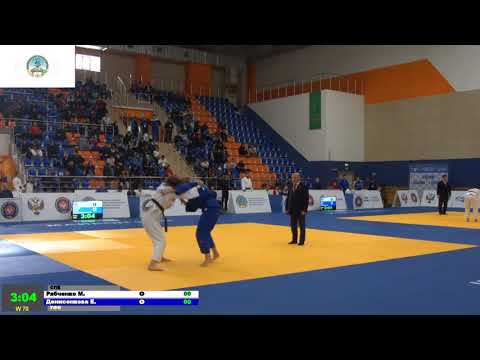 70 kg Рябченко М Денисенкова Е 15 12 2019 Т2 Кубок России по дзюдо среди мужчин и женщин, МАЙКОП