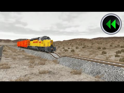 Reverse Trains vs Potholes - BeamNG Drive - Beamng Reverse