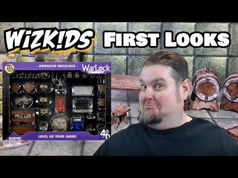 WizKids 4D Warlock Tiles First Looks --- Dungeon Dressings