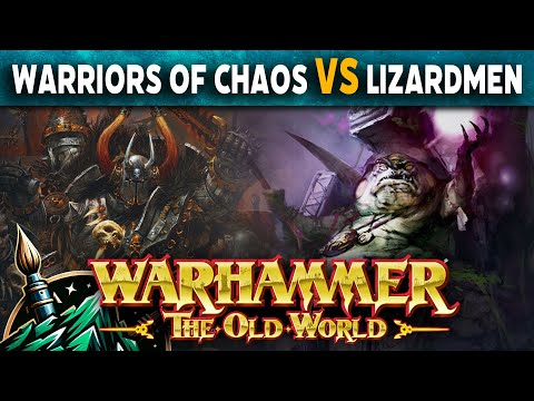 Space Lasers! Lizardmen vs Warriors of Chaos Warhammer The Old World Battle Report