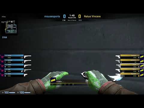 CS:GO POV Demo Na'Vi S1mple (26/12) vs Mousesports (de_train)