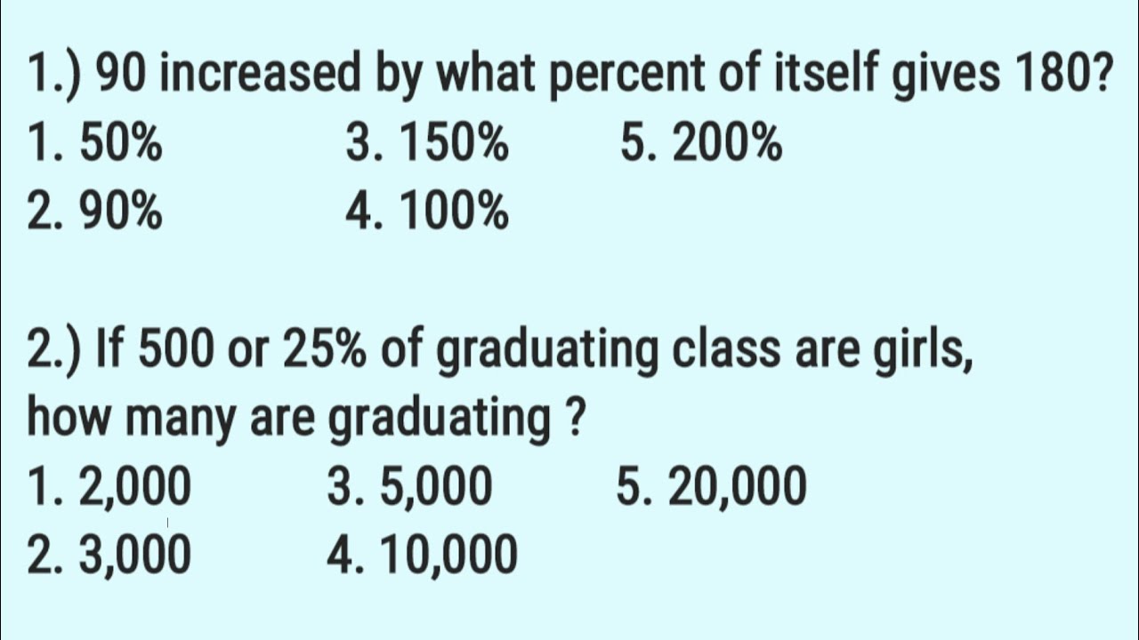 Increased by what percent of itself | Graduating class [Percentage MATH]